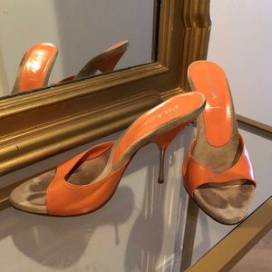 Prada Coral Slide Heel